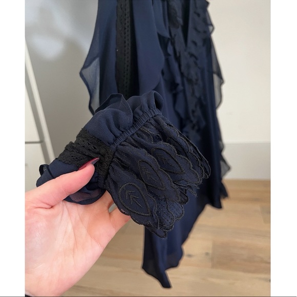 NWT Kobi Halperin midnight blue blouse - Picture 8 of 10